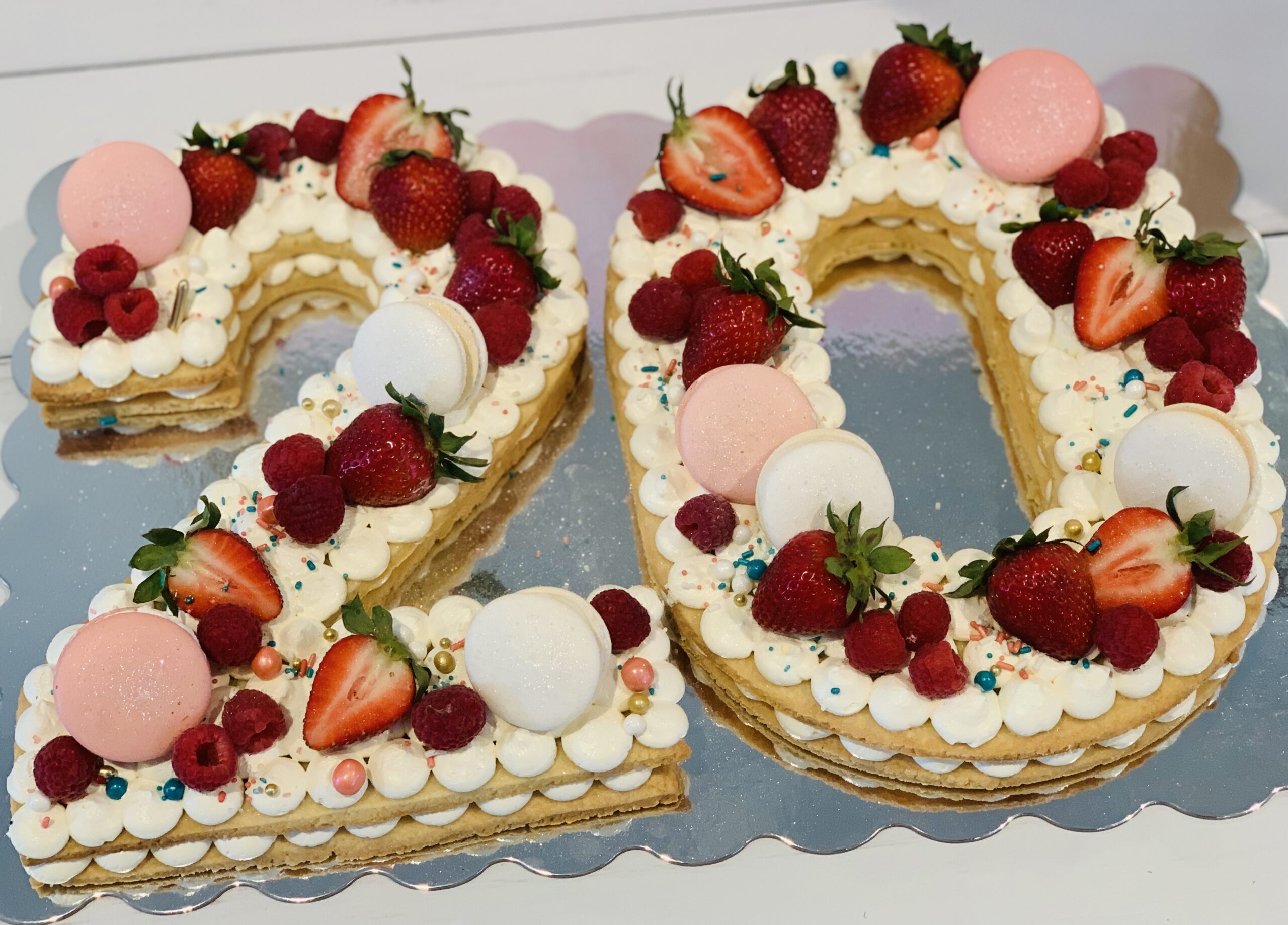 Number Cream Tart Cake